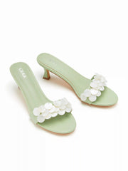SEQUIN  DECOR HEELED SANDALS