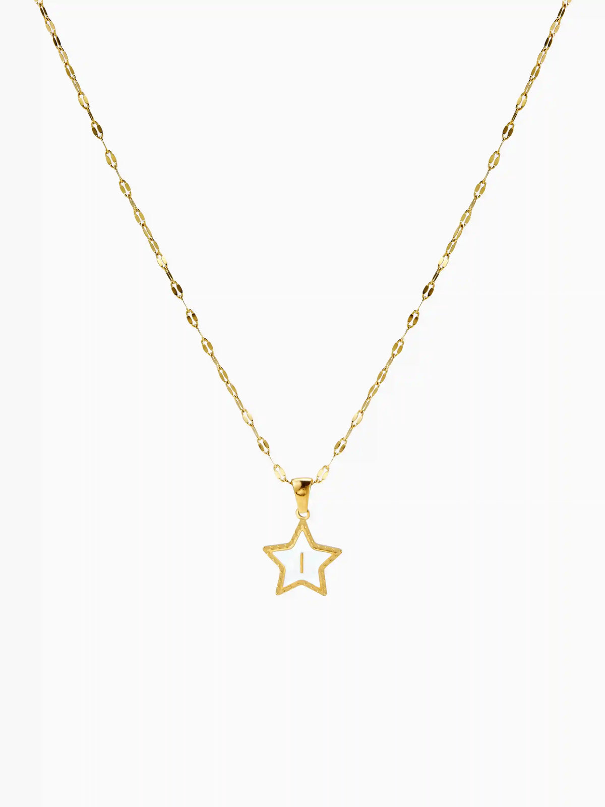 STAR & LETTER PENDANT NECKLACE