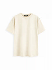 Cotton-blend Round Neckline Short Sleeve Oversized Longline Tee