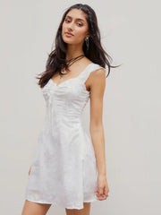Floral Jacquard Mini Dress