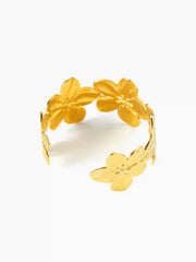 18KT FLORAL CUFF BRACELET