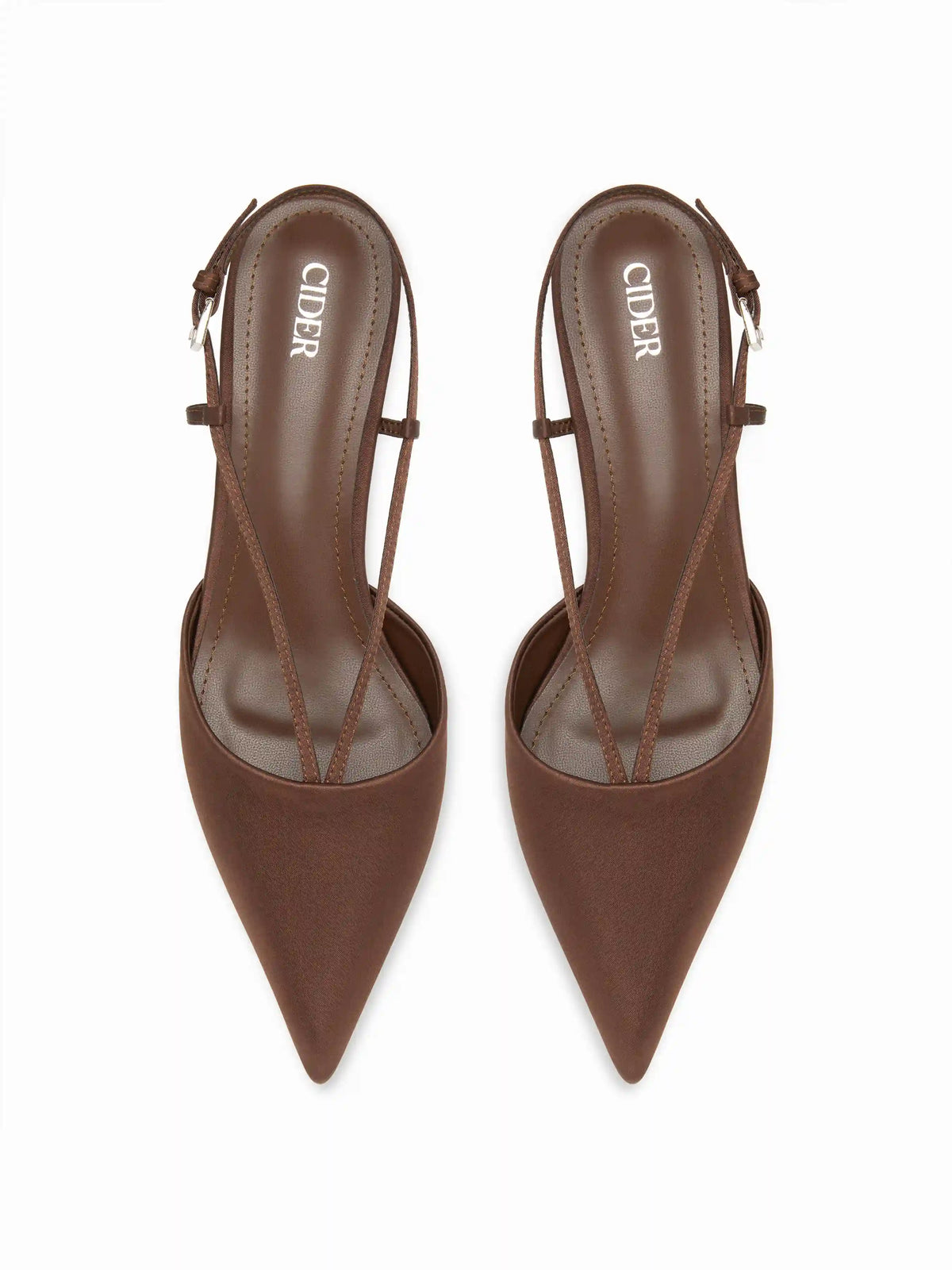 POINTED TOE SLINGBACK KITTEN HEELS