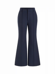 Mid Rise Pocket Flared Trousers