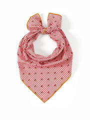 CHERRY GINGHAM SQUARE HEADSCARF