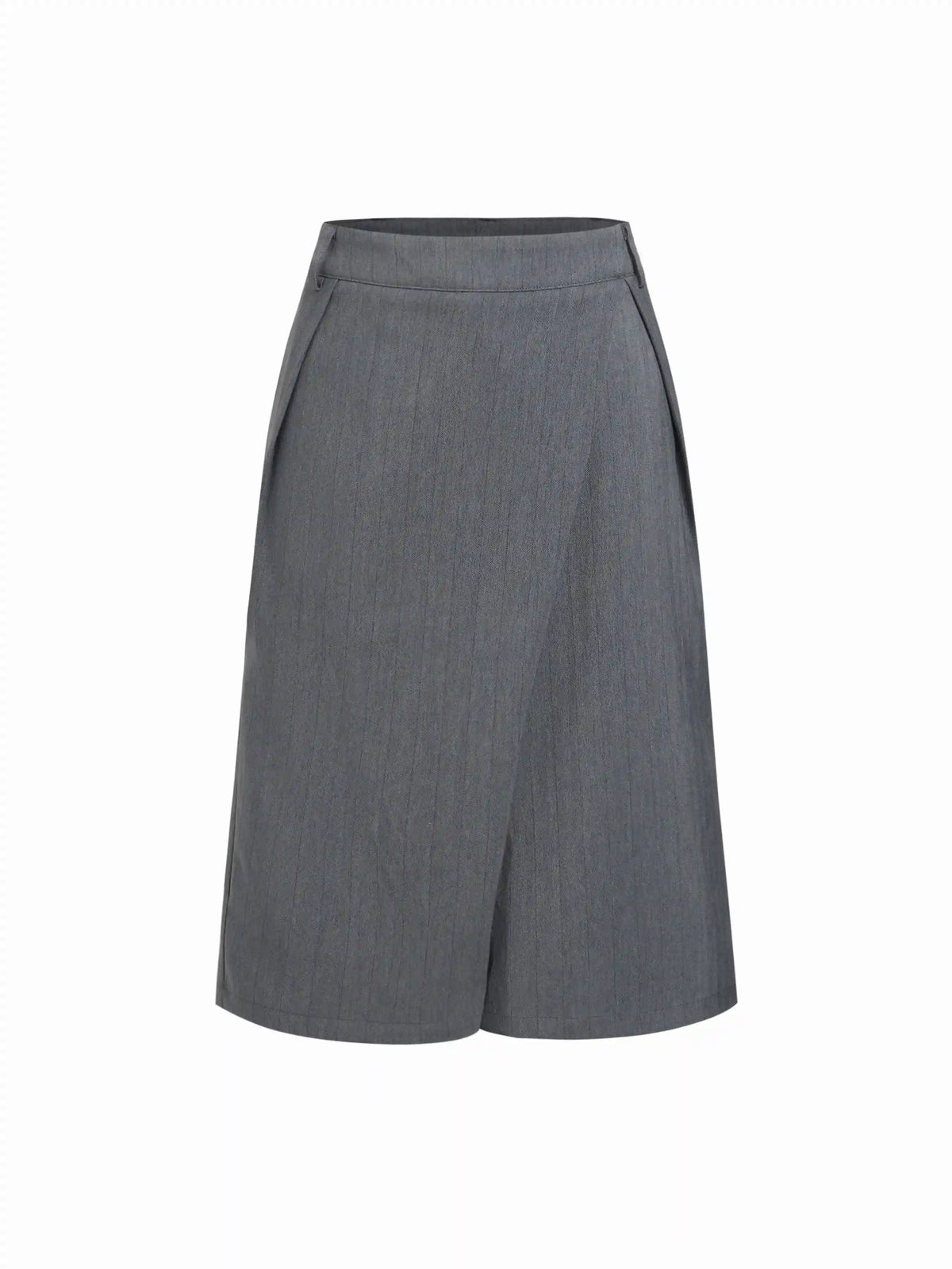 Solid Mid Rise Bermuda Shorts
