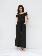 Off-shoulder Criss Cross Jumpsuit