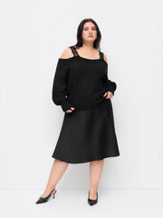 CIDER Lace Off-shoulder Sweater Curve & Plus