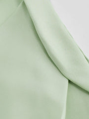 Satin Boat Neck Ruched Maxi Dress