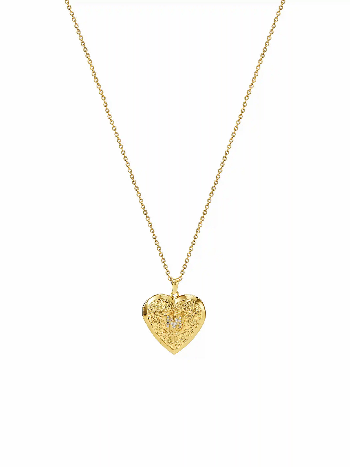 HAERT SHAPED LETTERS PENDANT NECKLACE