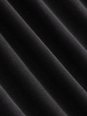 Round Neckline Metal Detail Ruched Asymmetrical Hem Maxi Dress