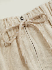 Denim Low Rise Drawstring Cargo Mini Skirt