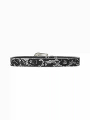 SNAKE-EFFECT DECOR ENGRAVED BUCKLE BELT