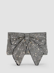 RHINESTONE BOW CLUTCH BAG