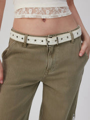 FLOWER LACE BUCKLE BELT