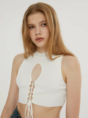 Cut Out Knitted Tank Top