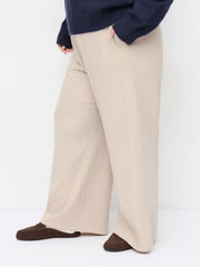 Soft Mid Rise Elastic Waist Everyday Pants Curve & Plus