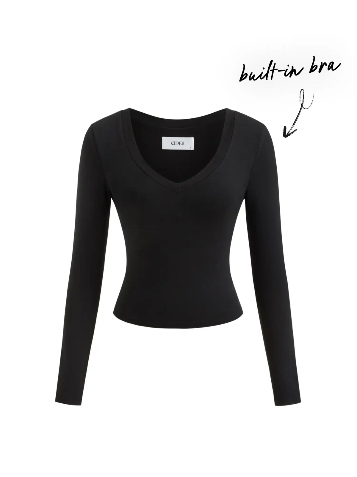 Built-in Bra V-neck Lounge Top
