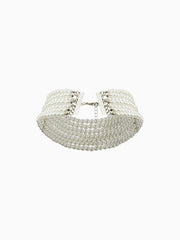 FAUX PEARL BEADED LAYERED NECKLACE
