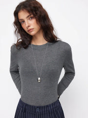 Wool-blend High Neck Bodysuit