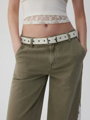 FLOWER LACE BUCKLE BELT