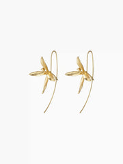 IRIS FLOWER HOOP EARRINGS