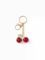 CHERRY & BOWKNOT KEYCHAIN