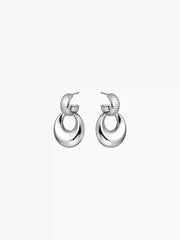 DOOR KNOCKER 18K GOLD PLATED STAINLESS STEEL DROP EARRINGS