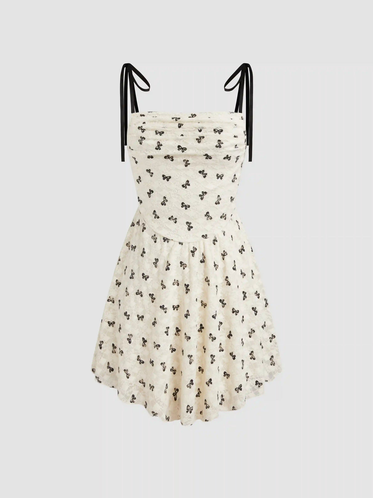 Bowknot Jacquard Mini Dress