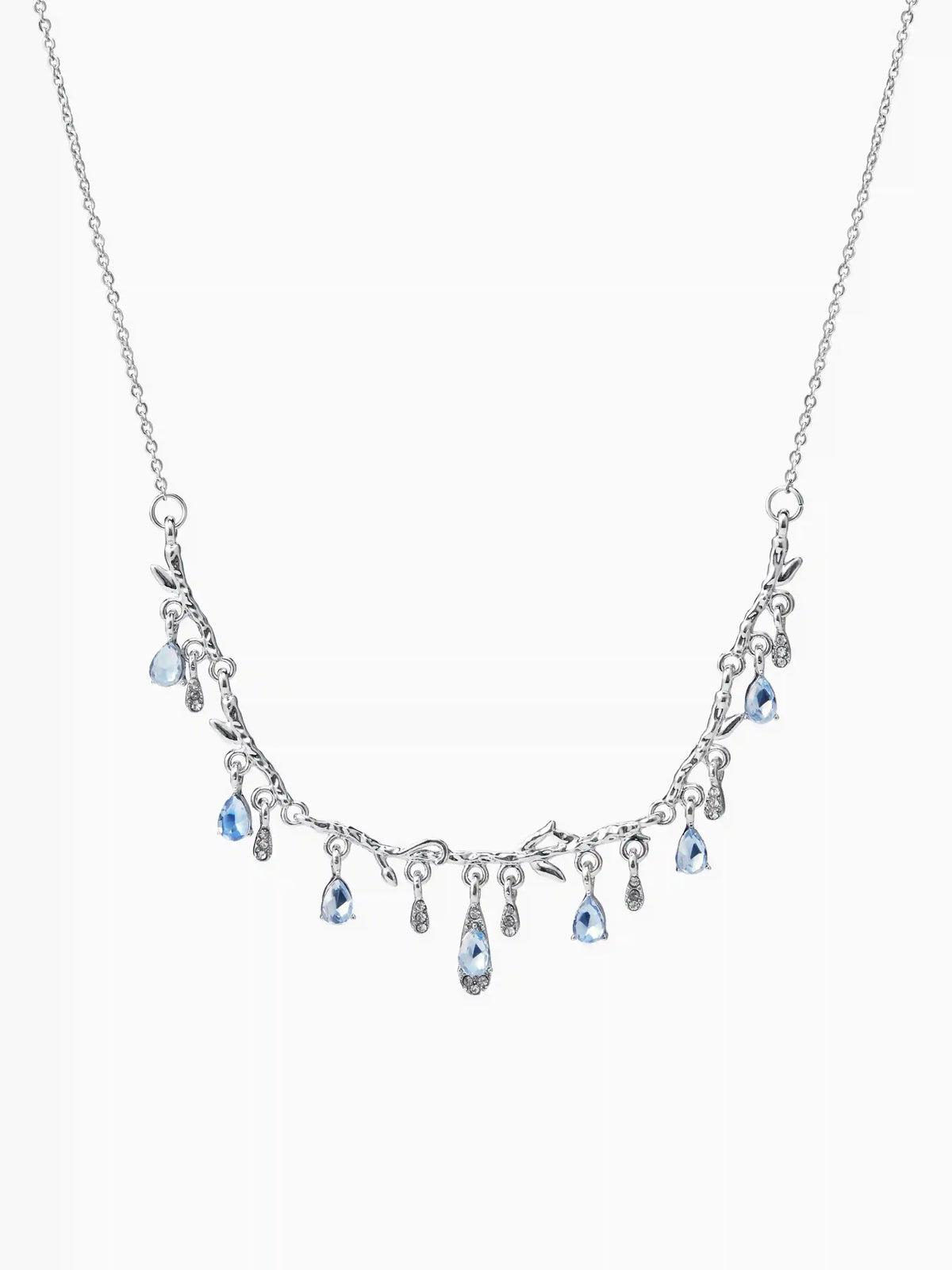 WATER DROP RHINESTONE PENDANT NECKLACE