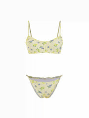 U-neckline Fruit Bracelet Bikini Set