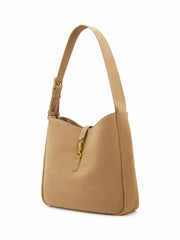 LOCKING BUCKLE DECOR FAUX SUEDE TOTE BAG