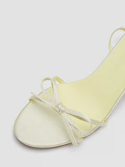 BOWKNOT SATIN KITTEN HEELS