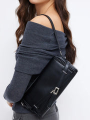 SQUARE BUCKLE SHOULDER BAG