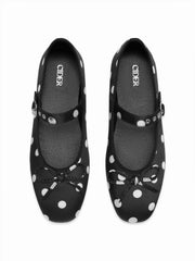 BOWKNOT POLKA DOT MARY JANE FLATS