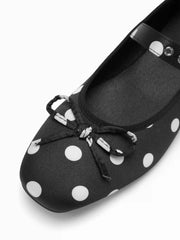BOWKNOT POLKA DOT MARY JANE FLATS