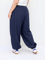 Cotton-blend Mid Rise Drawstring Jogger Trousers