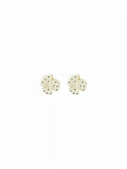 POLKA DOT FLOWER STUD EARRINGS