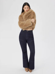 Cider Denim Low Rise Zipper Flared Jeans
