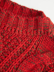 Cable Knit Boat Neck Oversized Top