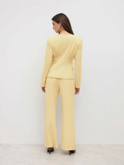 U-neckline Split Blazer